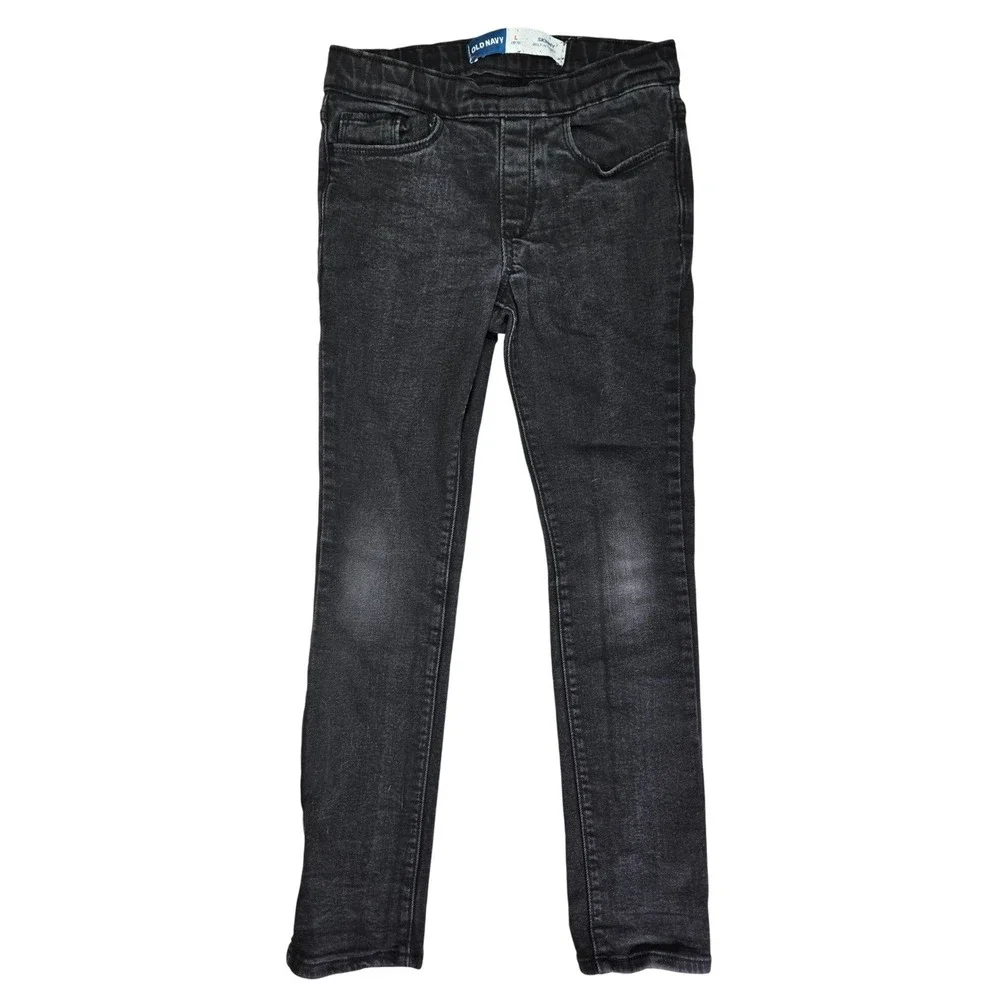 Old‎ Navy Kids Skinny Pull-On Built-In Tough Jeans Black Size L 10-12
